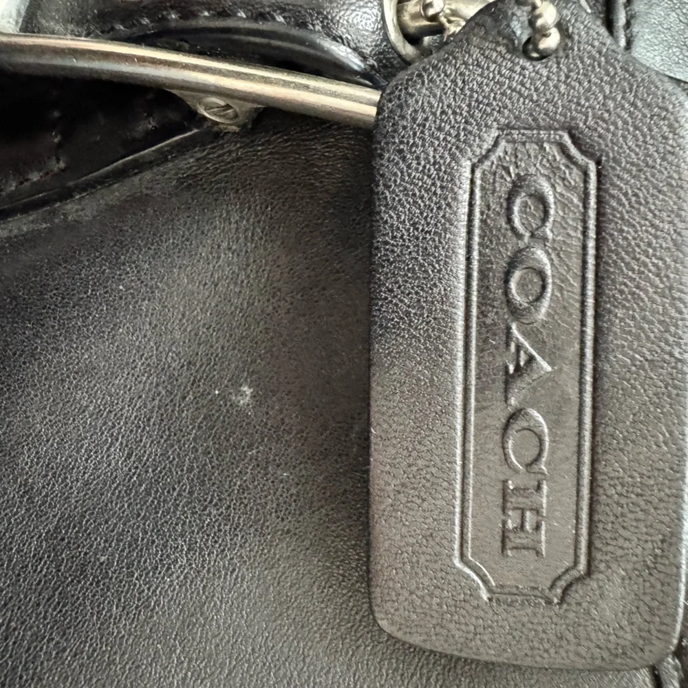 Coach Black Soft Leather Bag Satchel with Adjustable Straps EUC - Picture 9 of 10